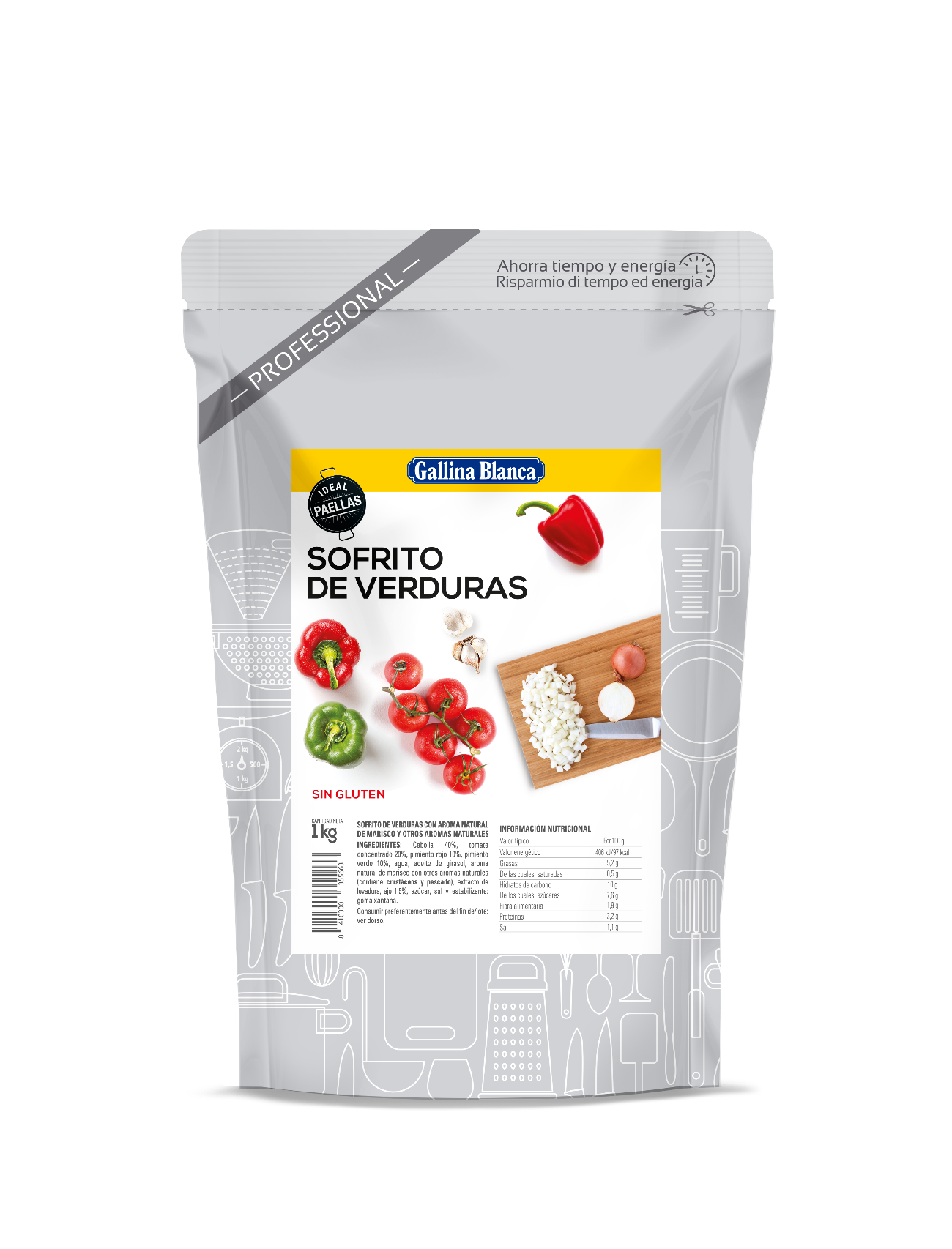 Sofrito de verduras al marisco, sabor intenso 1kg