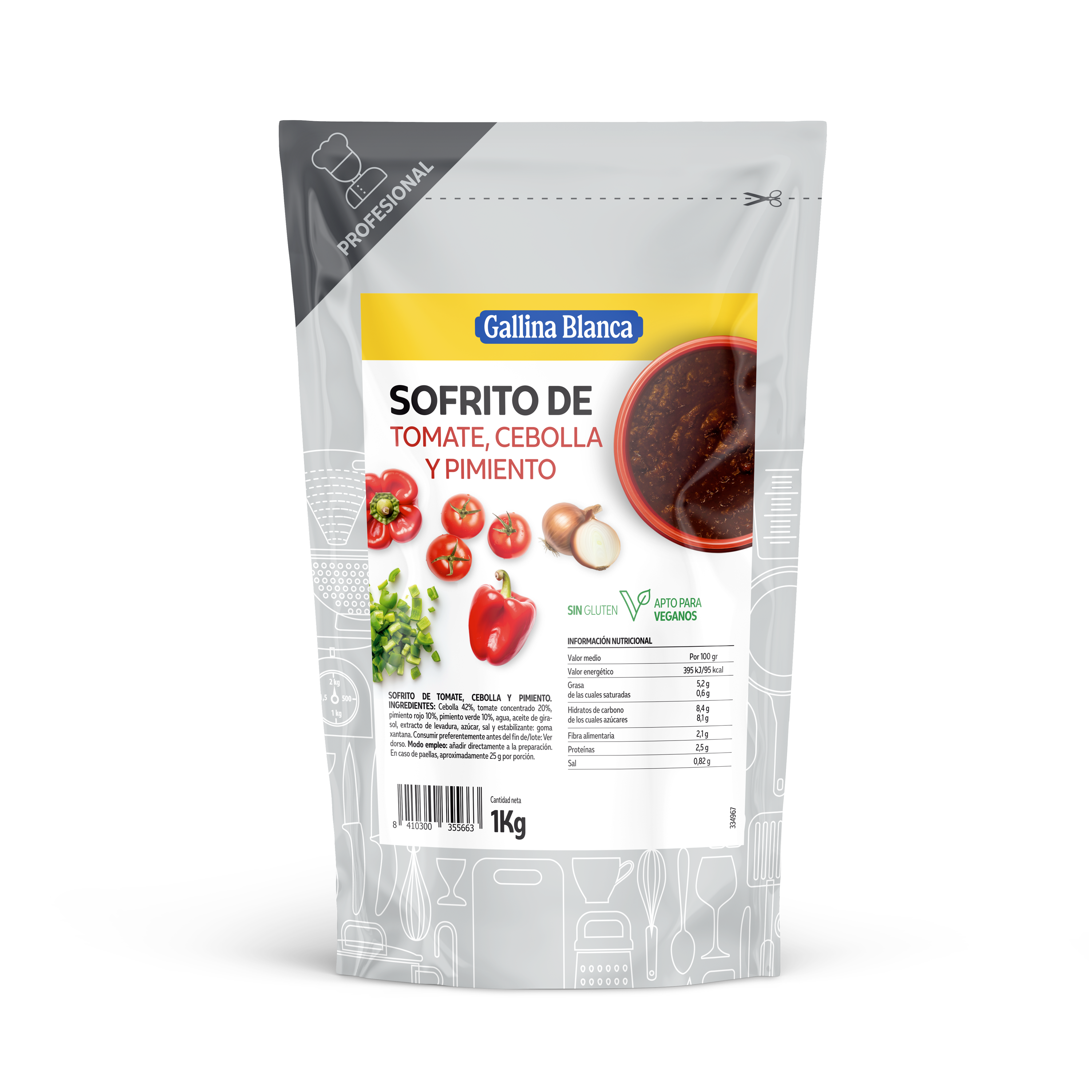 Sofrito de verduras al marisco, sabor intenso 1kg