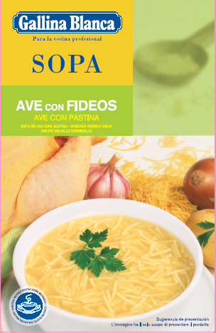 Sopa de ave con fideos