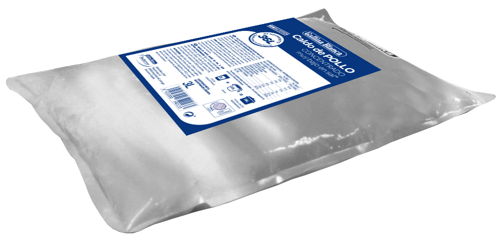 Caldo de Pollo sin gluten, muy bajo en sal